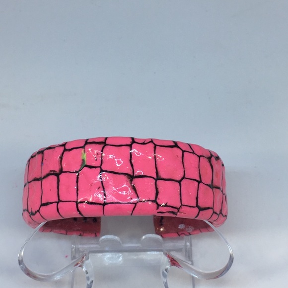 Handmade Polymer Clay Cuff Bracelet, Bangle Bracelets, - Picture 2 of 6